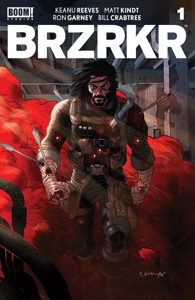 洋書 Brzrkr #3 1:100 variant BRZRKR #3 BOOM! Studios Comic VARIANT B COVER - Keanu Reeves