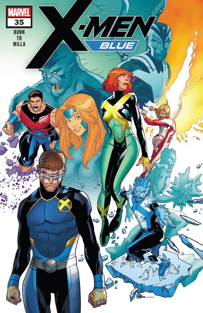 bandera nacional sentido Miseria X-Men Blue #35 (Marvel Comics)