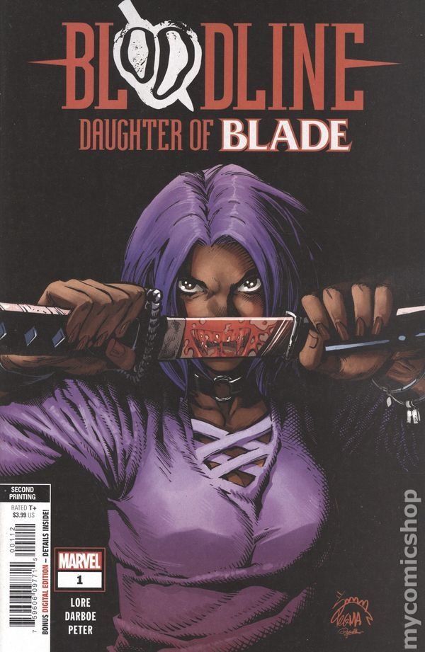 Bloodline Daughter of Blade (Variant Cover) 1.7 (Marvel Comics)