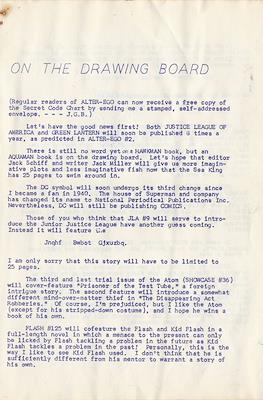 On The Drawing Board / The Comic Reader / Etcetera