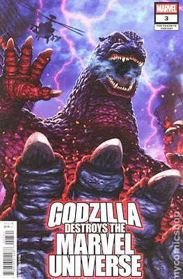 Godzilla Destroys the Marvel Universe (Variant Cover) #3