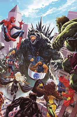 Godzilla Destroys the Marvel Universe (Variant Cover) #1.7