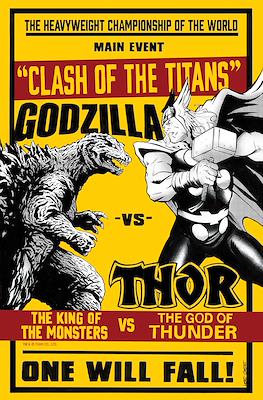 Godzilla vs Thor (Variant Cover)