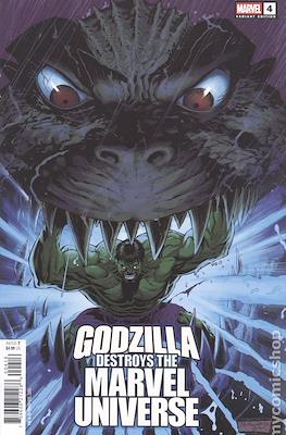 Godzilla Destroys the Marvel Universe (Variant Cover) #4.4