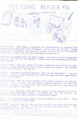 On The Drawing Board / The Comic Reader / Etcetera #31