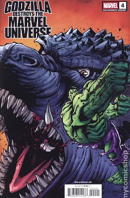 Godzilla Destroys the Marvel Universe (Variant Cover) #4